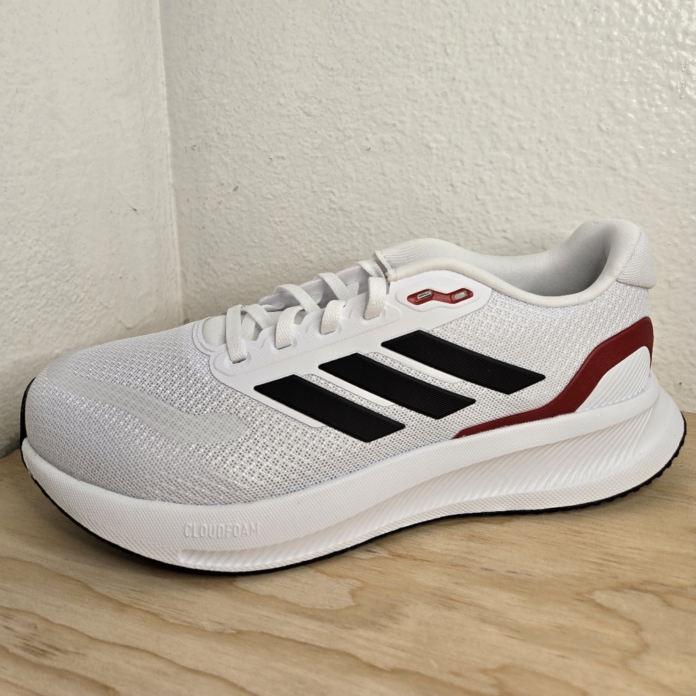Adidas RUNFALCON 5 Wide Cloud White/CoreBlack/Better Scarlet  IE0551 #24